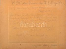 1920 a magyaróvári gazdasági akadémián végzett diákok és tanárok csoportképe, hátoldalán a szereplők...