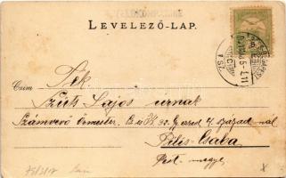 1904 Szenc, Szencz, Szempcz, Senec; Fő utca, tér, üzletek. Jungkönig József kiadása / street view, s...