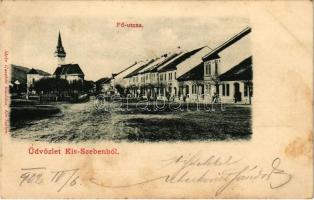 1902 Kisszeben, Sabinov; Fő utca. Stehr Gusztáv kiadása / main street (fl)