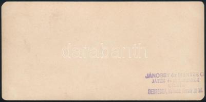 1915 Élelmiszercsomagok behordása a vasút mellől a lövészárokba, sztereófotó, hátoldalán Jánossy és ...