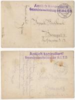 2 db 1915-ös osztrák-magyar katonai lovas fotó / 2 K.u.k. military photos with horses + "Amtlic...