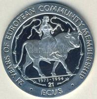 Gibraltár 1994. 21Ecu "21 év-Európai Közösségi tagság" T:PP