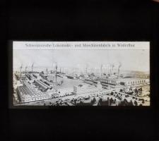 cca 1900 Közlekedés, vasút, gépgyártás témában. Kb 60 db régi diapozitív, üveg dia a XX. sz. elejérő...