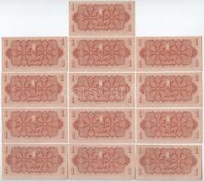 Csehszlovákia 1944. 1K (13x) sorszámkövetők három részletben T:I,I-
Czechoslovakia 1944. 1 Koruna (...