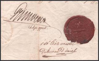 1860 Miskolc, a Miskolczi izraelita Sorczéh igazolása Fischer Bernát férfiszabó részére, a céh viasz...