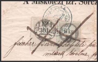 1860 Miskolc, a Miskolczi izraelita Sorczéh igazolása Fischer Bernát férfiszabó részére, a céh viasz...