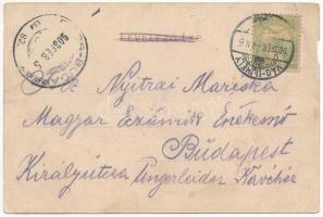 1903 Vágújhely, Vág-Újhely, Waag-Neustadt, Nové Mesto nad Váhom; Neubauer szálloda, Fő utca. Brück I...