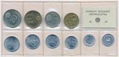 1984. 2f-20Ft (10xklf) érmés forgalmi sor fóliatokban T:1 Adamo FO17