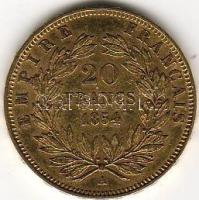 Franciaország 1854 20Fr arany 6,451gr T:3
