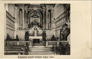 Pozsony, Pressburg, Bratislava; Jezsuita templom májusi oltára, belső / Jesuit church, interior with altar (EK)