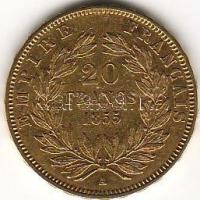 Franciaország 1855 20Fr arany 6,451gr T:3