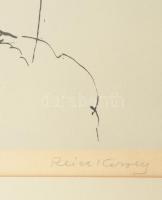 Reich Károly (1922-1988): A szobrász kertje IV. Ofszet, papír, jelzett, sorszámozott 1/100. 30x42 cm...