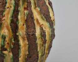 Olvashatatlan jelzéssel: Retró kerámia váza, hibátlan, m: 26 cm