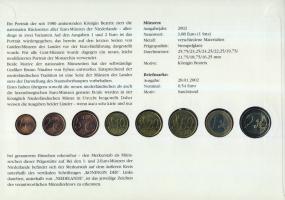 Hollandia 1999-2000. Vegyes évszámú komplett Euro forgalmi pénz sor bélyeges érmés borítékon T:2 hát...