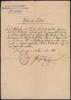 1890 K. u. K. Militä-Pfarramt des Seelsorge-Bezirkes von Pressburg születési anyakönyvi kivonat