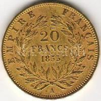 Franciaország 1855 20Fr arany 6,451gr T:3