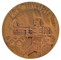 Finnország / Helsinki 1951. "XV. Olimpia / Helsinki 1952" kétoldalas bronz részvételi emlé...