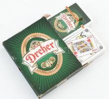 2 pakli Dreher reklámos franciakártya, bontatlan, eredeti dobozában