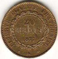 Franciaország 1877 20Fr arany 6,451gr T:3