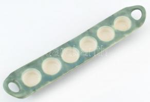 Retro kerámia pálinkás szett, eredeti dobozában. Iparművész kerámia