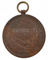1914. "Ferenc József Bronz Vitézségi Érem / Der Tapferkeit" bronz kitüntetés mellszalag né...