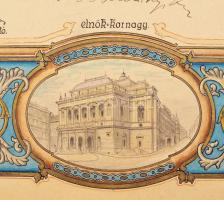 1933 Dohnányi Ernő (1877-1960) autográf aláírása a Filharmoniai Társaság oklevelén. Radnai Miklós (1...