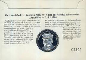 NSZK DN  "Zeppelin" Ag 23,8g bélyeges érmés borítékon, alkalmi bélyegzővel T:PP hátoldali ...