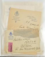 cca 1939-1945 Magyar és külföldi szállodák fejléces borítékjai, levélpapírjai, közte egy harmadik bi...