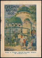 1930 Gyermeknaptár, az Országos Állatvédő Egyesület kiadása, 64p
