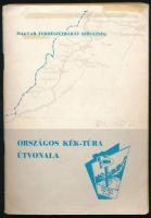 1979 Országos Kék-túra útvonala igazolófüzet, Magyar Természetbarát Szövetség, beragasztott fotókkal, cikkekkel, pecsétekkel