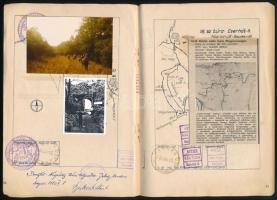 1979 Országos Kék-túra útvonala igazolófüzet, Magyar Természetbarát Szövetség, beragasztott fotókkal...