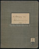 1939 Görgey cserkészraj haladási naplója