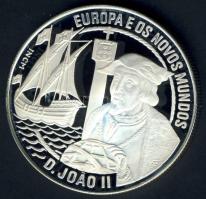 Portugália 1992. 25Ecu Ag "Tengerészek, hajó" T:PP