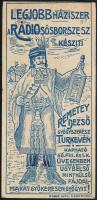 cca 1910 Turkeve, Remetey Dezső legjobb háziszer Rádio sósborszesz számolócédula