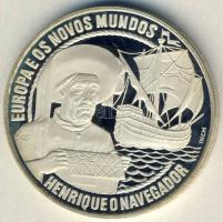 Portugália 1991. 25Ecu Ag "Tengerészek, hajó-Navagador" T:PP