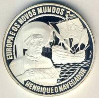 Portugália 1991. 25Ecu Ag "Tengerészek, hajó-Navagador" T:PP