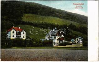 1910 Trencsénteplic, Trencianske Teplice; nyaralók. Wertheim Zsigmond kiadása 15. / villas / Villenviertel
