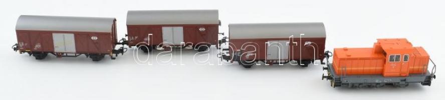 Märklin H0 2847 cikkszámú vasútmodell, mozdony és teherkocsi szett, újszerű állapotban, eredeti dobozában / Märklin H0 No. 2847 model railway, locomotive and freight carriage set, in good condition, in original box