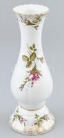 Virágmintás lengyel porcelán gyertyatartó, matricás, jelzett, kis kopásnyomokkal, m: 18,5 cm
