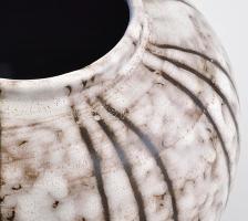 Hódmezővásárhelyi retró, nagyméretű kaspó, színes mázakkal festett kerámia, jelzés nélkül, hibátlan,...