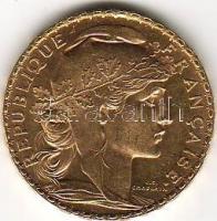 Franciaország 1908 20Fr arany 6,451gr T:3