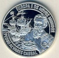 Portugália 1996. 25Ecu Ag "Tengerészek, hajó-Cabral" T:PP
