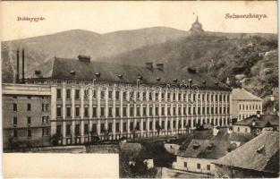 Selmecbánya, Schemnitz, Banská Stiavnica; Dohánygyár. Grohmann és Kuchta kiadása / tobacco factory