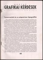 1946 Magyar Grafikai Kérdések egy száma. Összeáll.: Kun Mihály, 65-95 p.+4 t