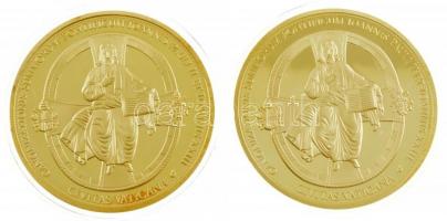 2014. "Duo papae canonizabuntur" aranyozott fém emlékérem kristályberakásokkal (70mm) + DN...