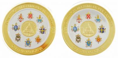 DN "Benedictus XVI P.M. - Deus Caritas Est" aranyozott és ezüstözött fém emlékérem (70mm) ...