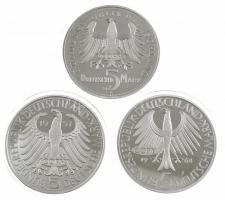 DN 3 darabos, a Német Szövetségi Köztársaság 5 márkás érméjének éremképével készített nagy méretű, C...