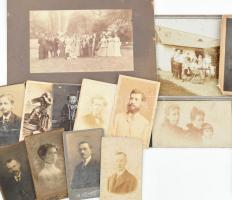 cca 1900 56 db vegyes keményhátú és kartonra kasírozott fotó