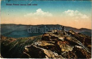 1914 Borsa, Pietrosz csúcsa (Nagy-Pietrosz-csúcs). Benkő Miklós kiadása (Máramarossziget) / Varful Pietrosul Rodnei / mountain peak (Rb)