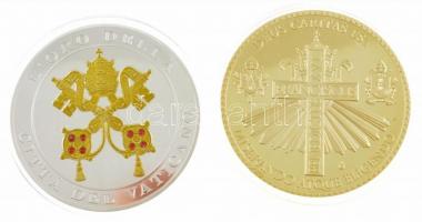 2012. "La Madonna di Foligno" ezüstözött, részben aranyozott és multicolor festett emlékér...